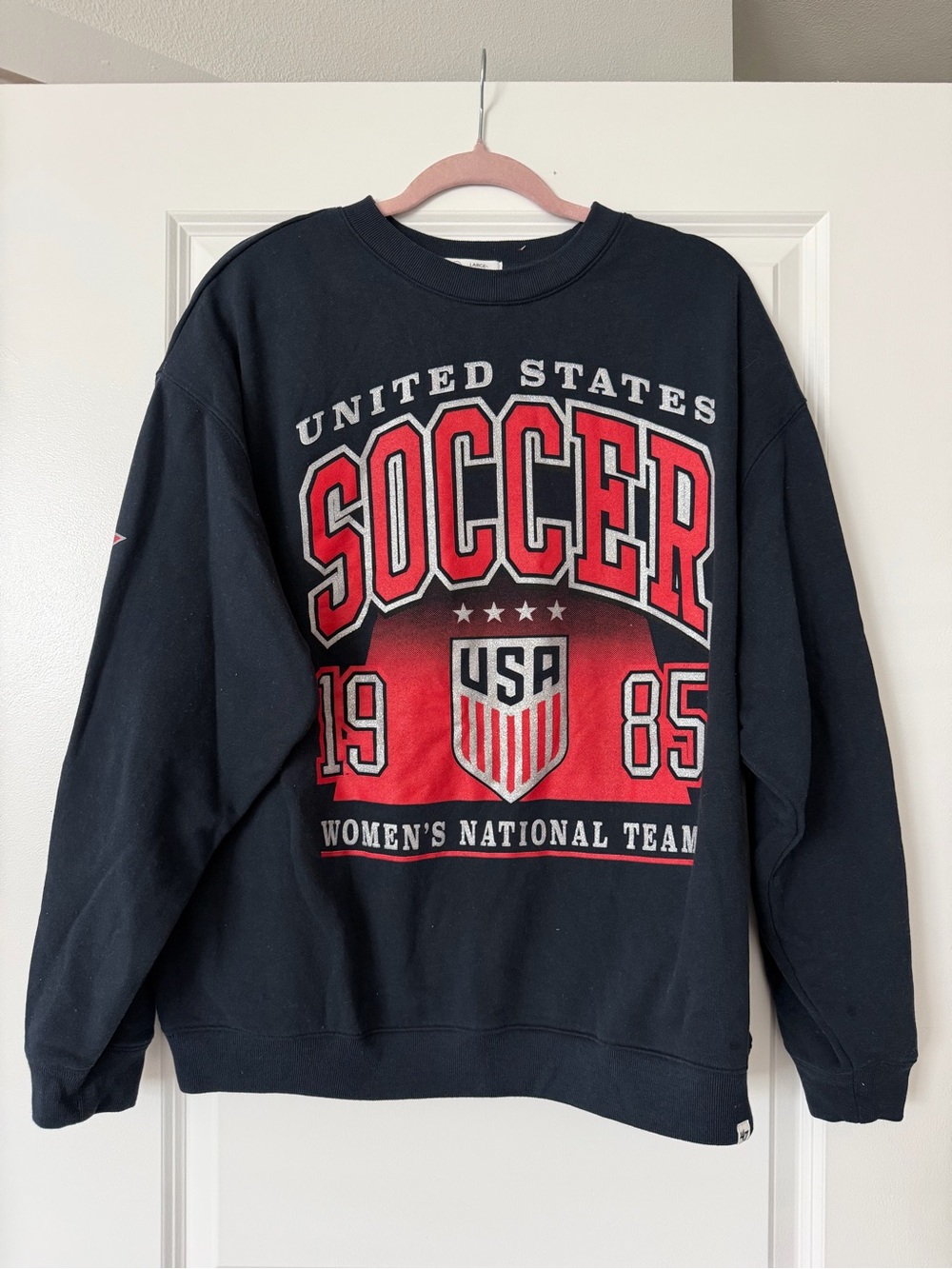 United States Soccer Crewneck Sweatshirt - Black & Red